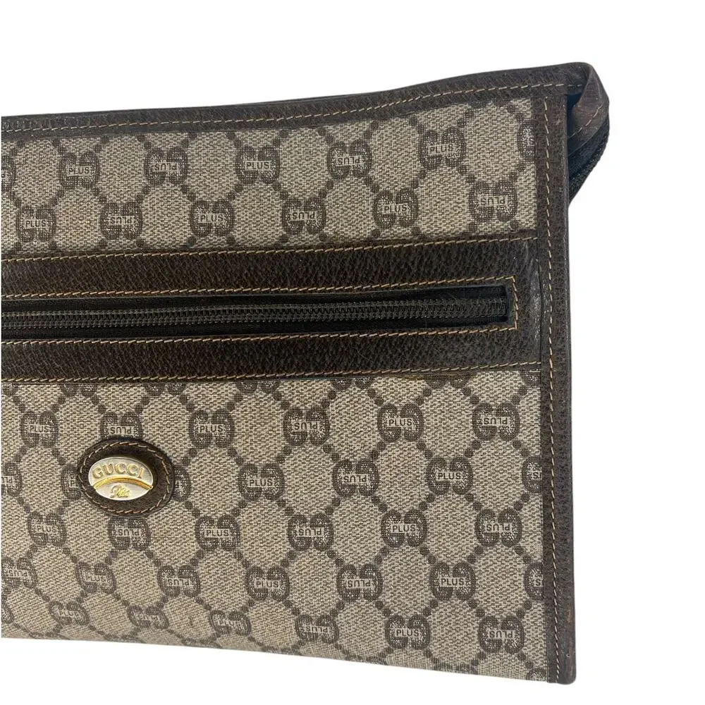 Gucci Plus Monogram Top Zip Pouch‎ Clutch